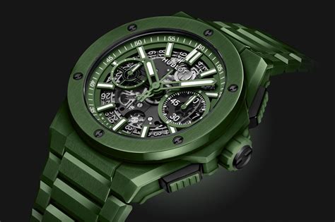 hublot big bang integrated green ceramic.|hublot big bang original steel.